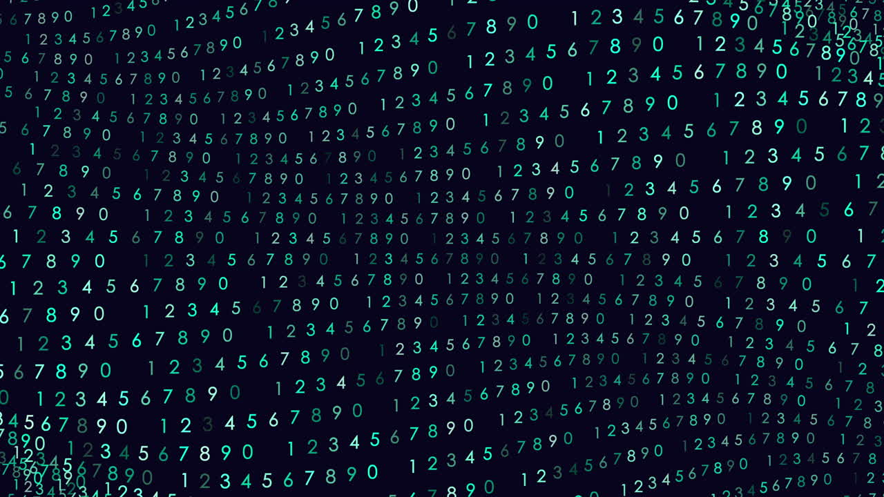 patrón de matriz con números en el espacio negro