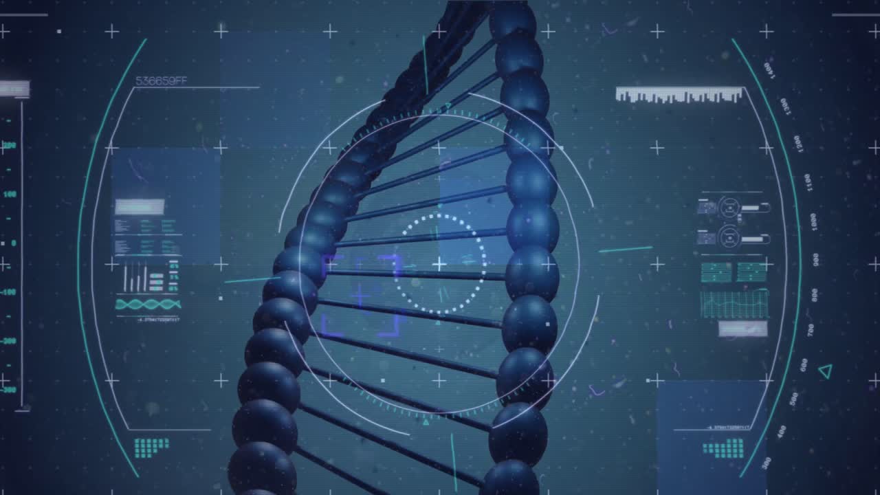 Animation of scope scanning over dna strand
