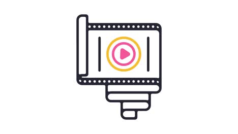 movie reel icon animation