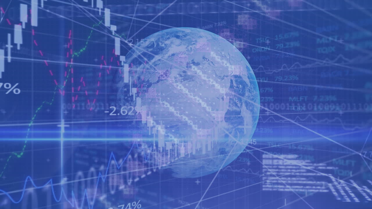 Animazione di globo, statistiche ed elaborazione dati su griglia