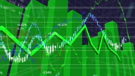 Animation-of-financial-data-processing-on-black-background