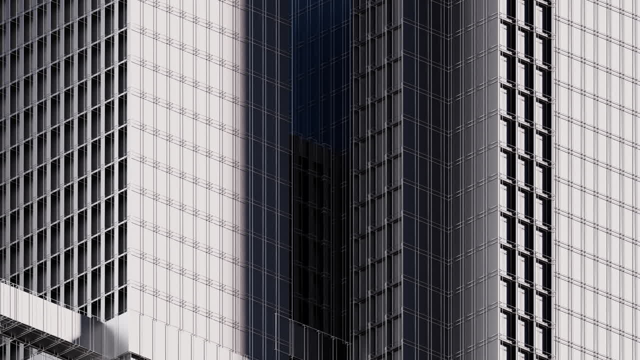 edificio urbano durante el día, edificio modular,3d renderización.