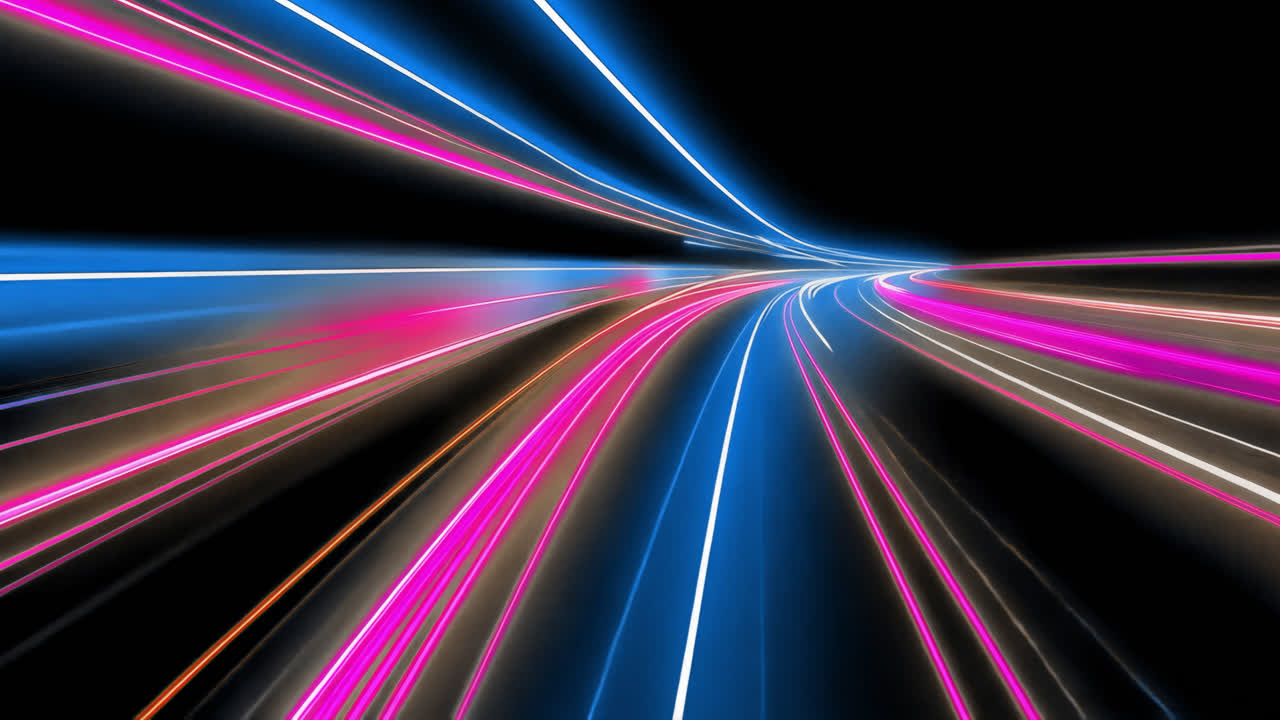 Overlay animato di luci al neon rosa, video 4K trasparente, canale alfa, ProRes 4444