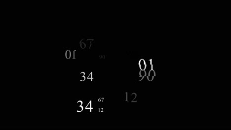 White-random-numbers-changing-numeric-code-on-black-background