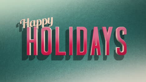 cheerful holiday greeting red and green happy holidays on teal background