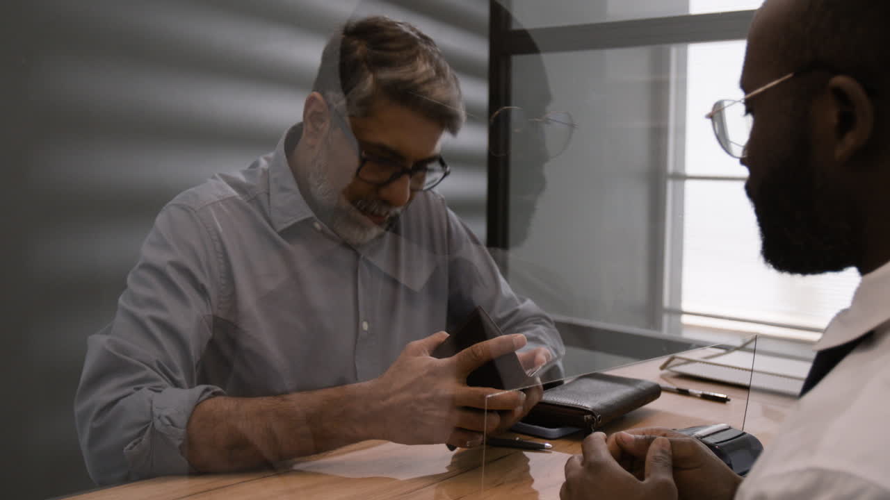 Medical Consultation with Protective Barrier