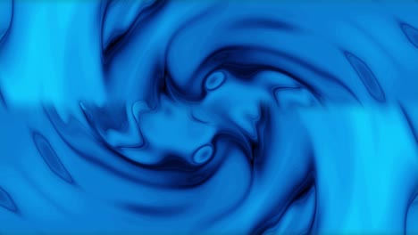 animación de flujo de tinta líquida de color azul sedoso. flujo de líquido de color azul brillante.