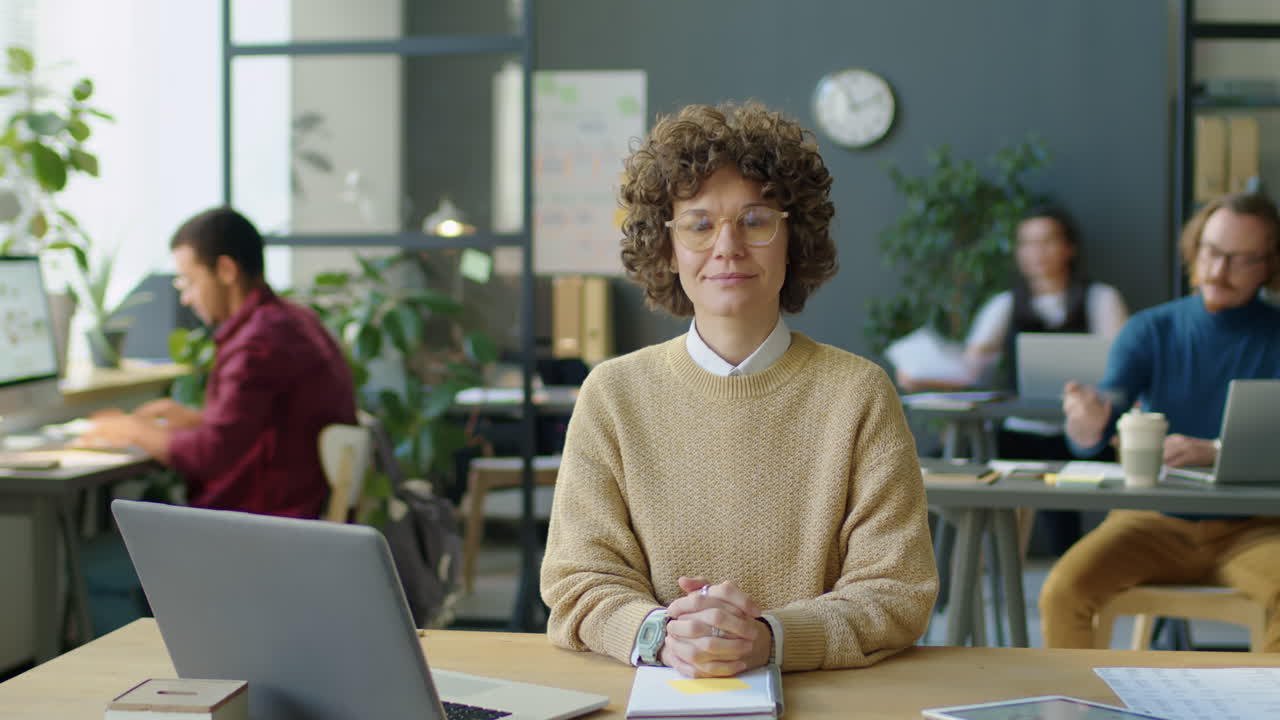 Portrait of Businesswoman during Office Workday