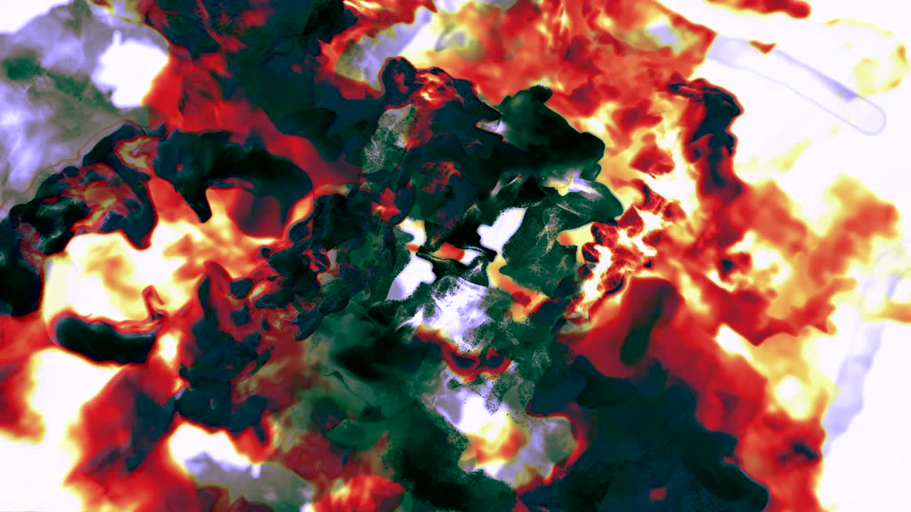 movimiento de partículas oscuras sobre fondo blanco, 3d, bucle