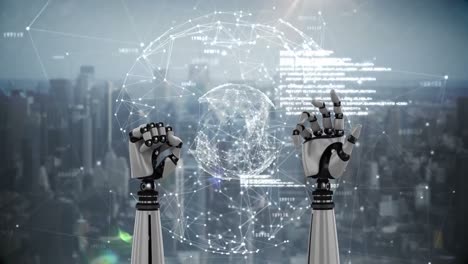 Robot-hands-and-connection-network