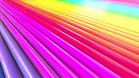 colores del arco iris rayas abstractas, fondo en 4k con pintura brillante brillante animación sin costuras suave con color gradiente líneas rectas 14