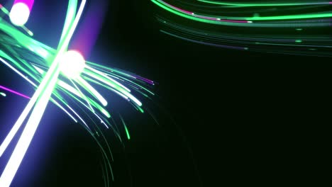 animation of light trails over black background