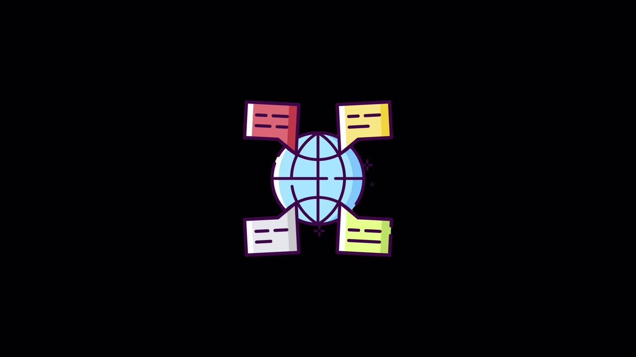 Global communication Icon Animation Alpha