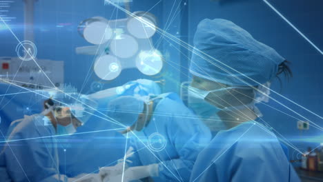 animación de la red de conexiones entre diversos médicos y médicas