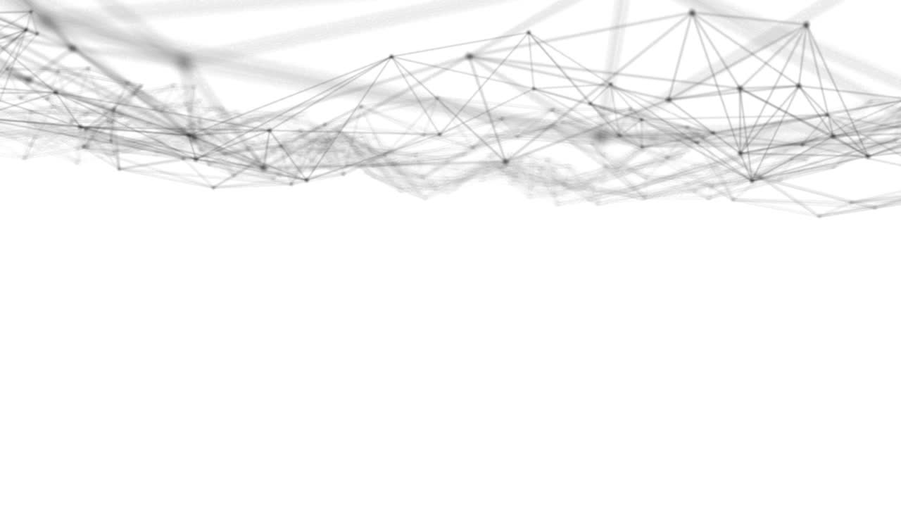 Plexus fantasy abstract technology. Abstract geometric background with moving lines, dots and triangles. Science. Medicine and technology. Loop animations