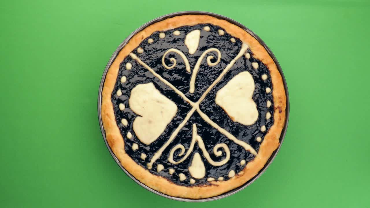 체코의 전통 케이크 "콜라크" 색