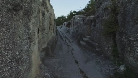 ancient stone carved path