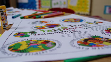 colorful educational worksheet with celtic symbols