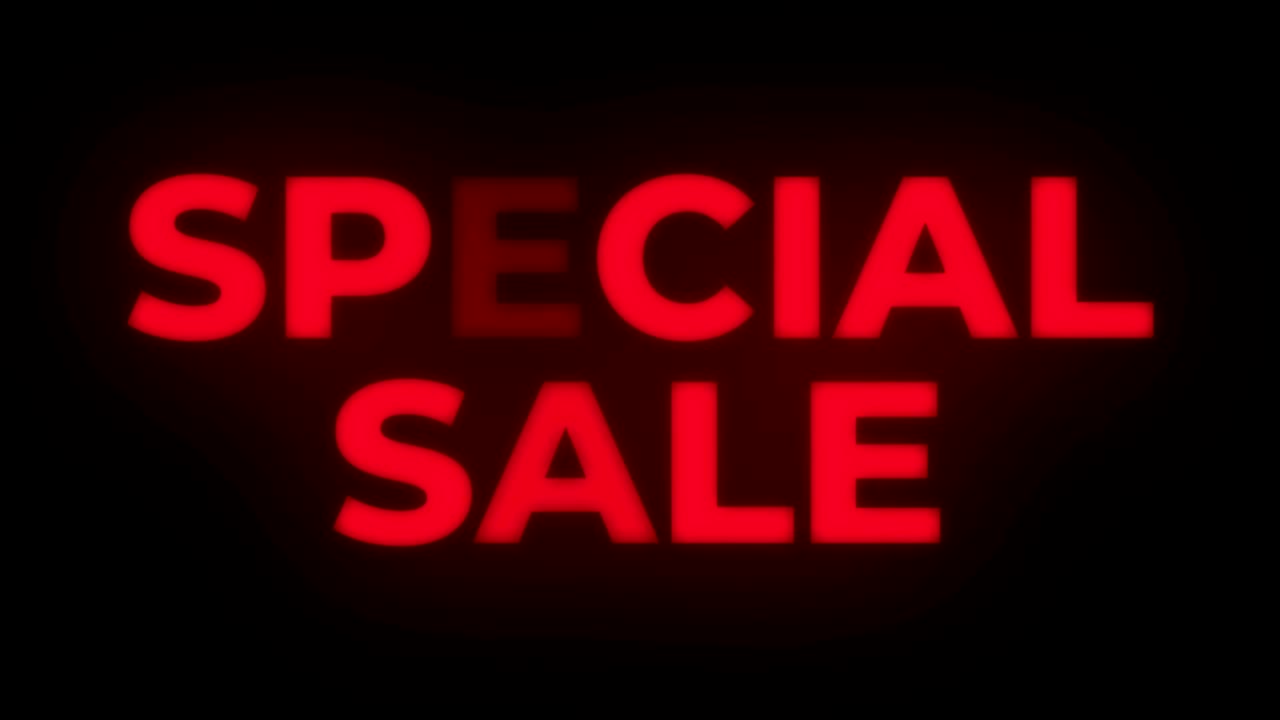 Testo Offerta Speciale Display Sfarfallante Loop Promozionale