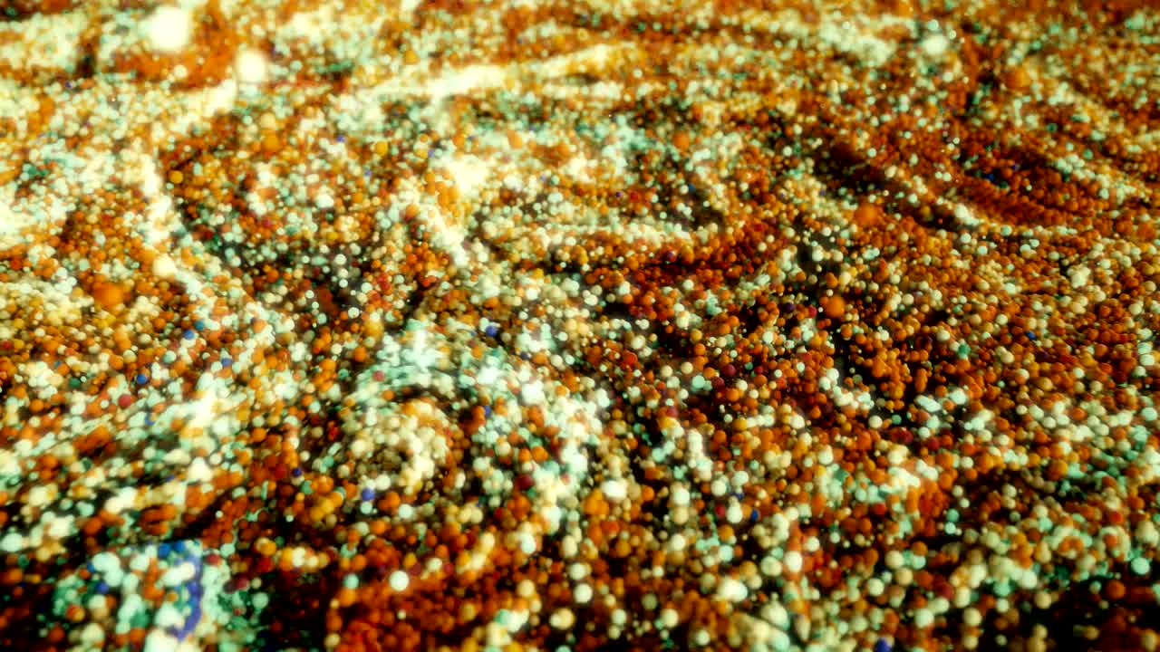 esferas abstractas girando como la pintura.