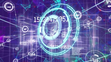 animación de la red de conexiones a través del procesamiento de datos
