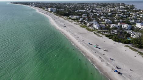 aerial showing upper holmes beach leading to the white sugar sand beaches in anna maria island