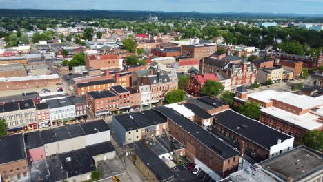 chillicothe, ohio, downtown and north side of downtown, aerial drone