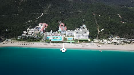 luxury beach resort aerial view