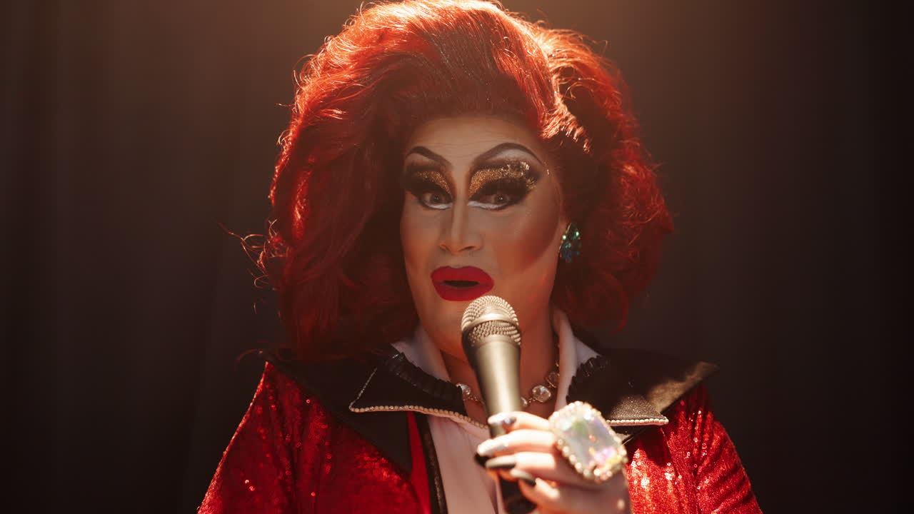 Drag Queen Performing on Stage
