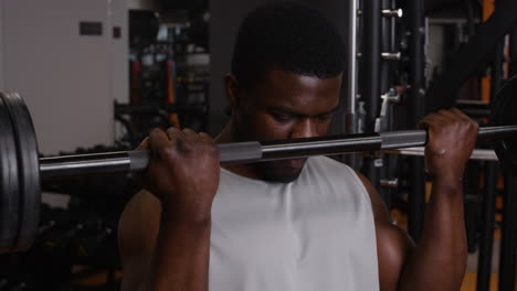 man working out in a gym