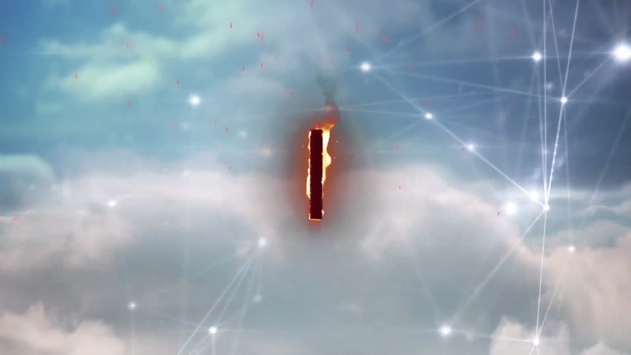 Animation of fire burning over network of connections