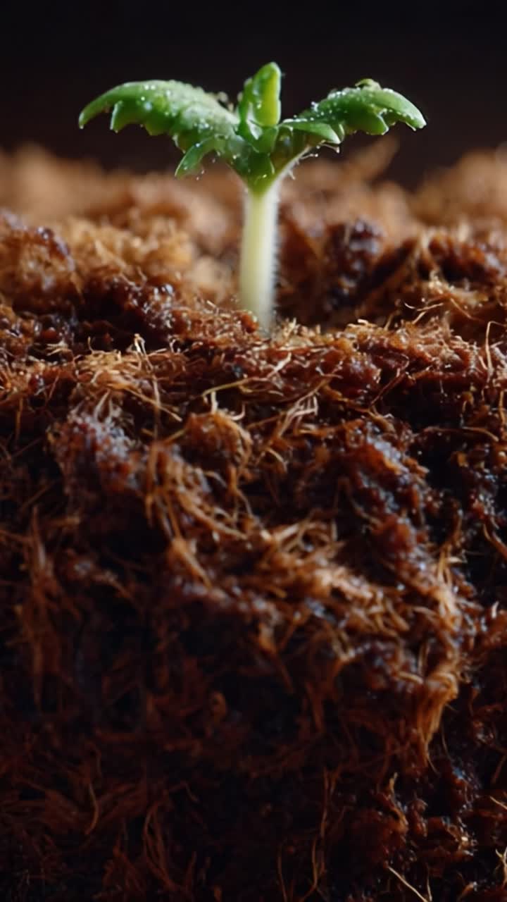A Young Seedling Emerges from Rich Soil: The Journey of Growth and Resilience in Nature's Cycle