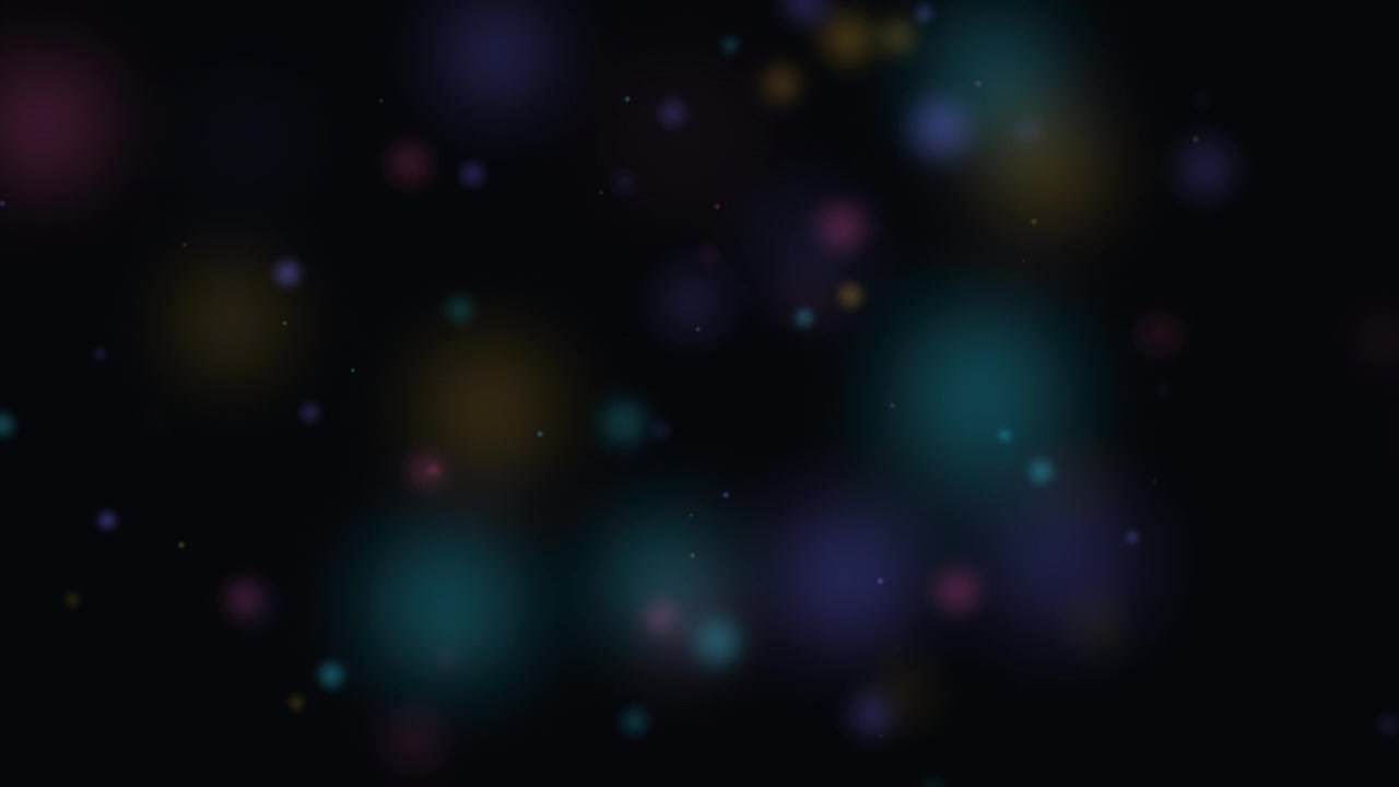 Abstract Background with Floating Colorful Bokeh Light Particles