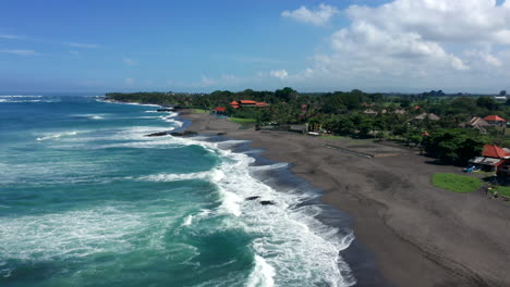 aerial drone footage, coastline in bali