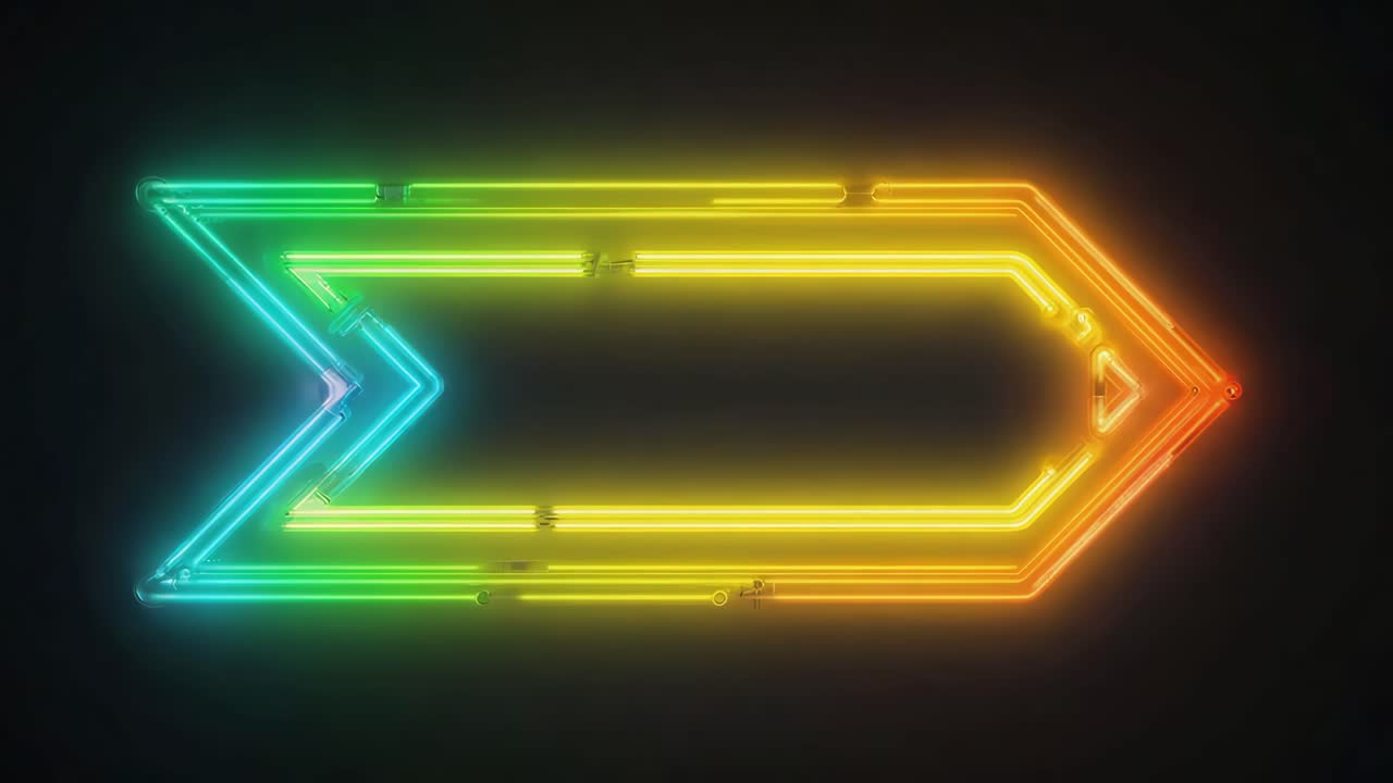 Signo de flecha de neón
