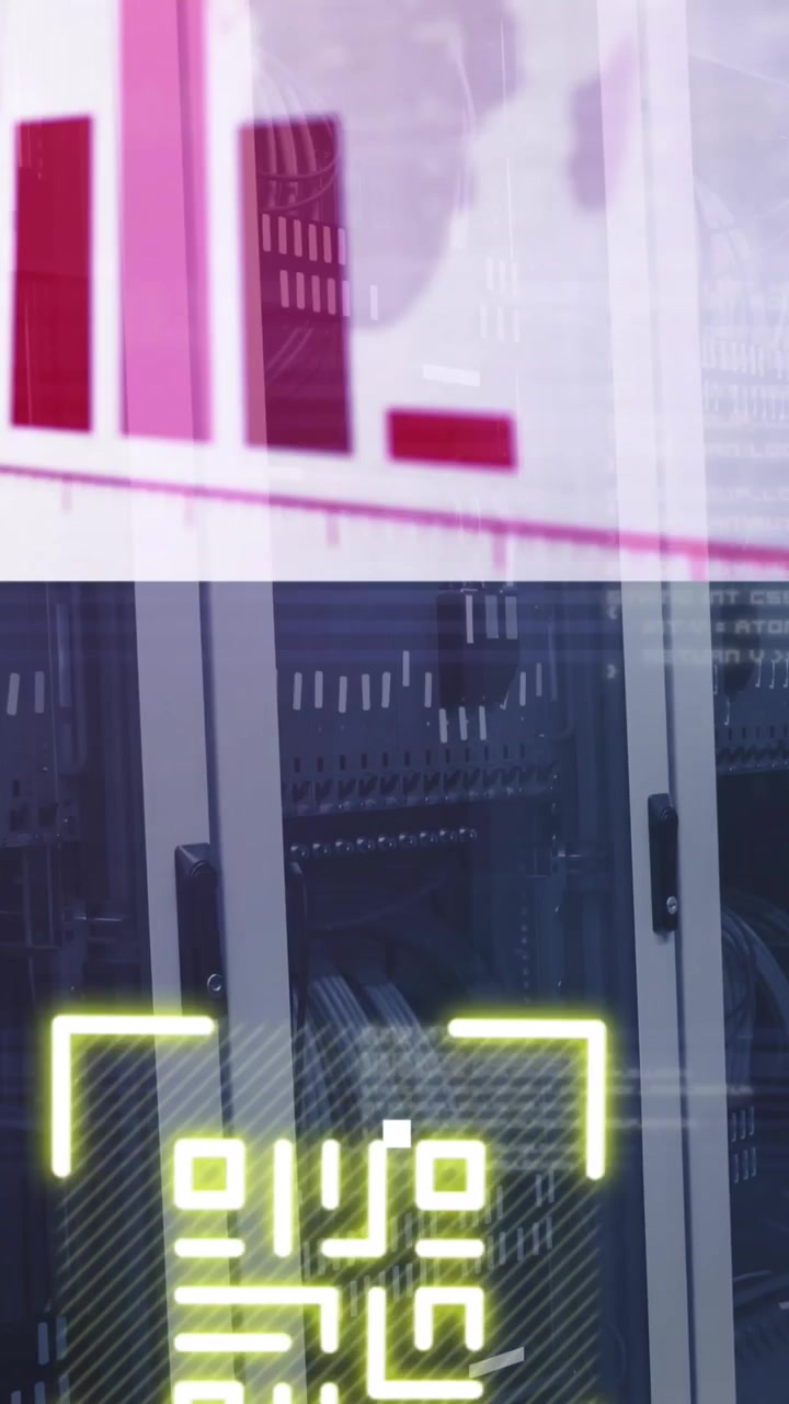 Animation of network of connections over server room