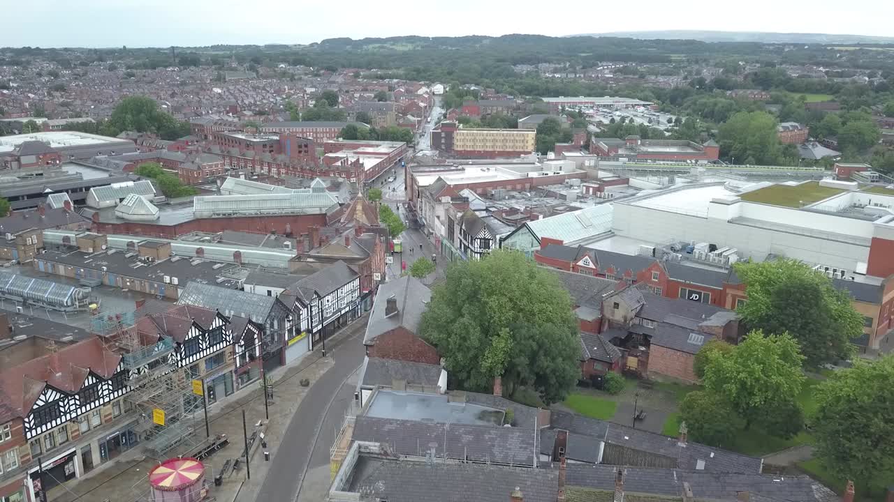 paso elevado de drones aéreos de wigan inglaterra