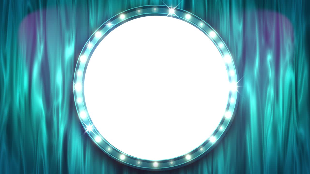 знак театрального круга на сценическом занавесе.