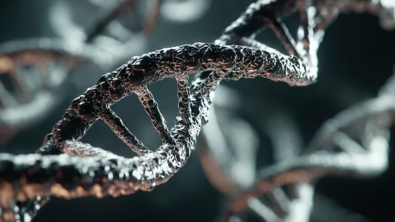 Intricate Visualization of DNA Structure as Key to Understanding Life's Blueprint, Featuring Twisted Double Helix and Molecular Details in a Stunning, High-Resolution Render