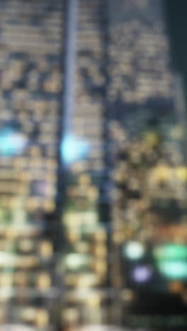 blurred cityscape at night