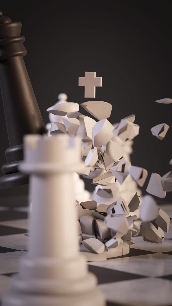 roi d'échecs cassé: une métaphore visuelle pour le conflit stratégique