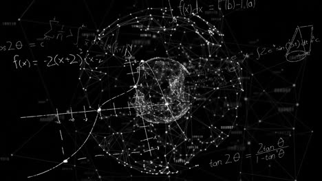 Animation-Der-Mathematischen-Datenverarbeitung-über-Dem-Globus