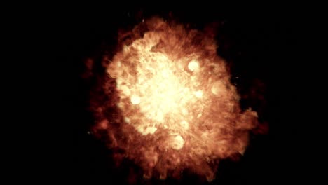 explosión de bola de fuego realista de 4k