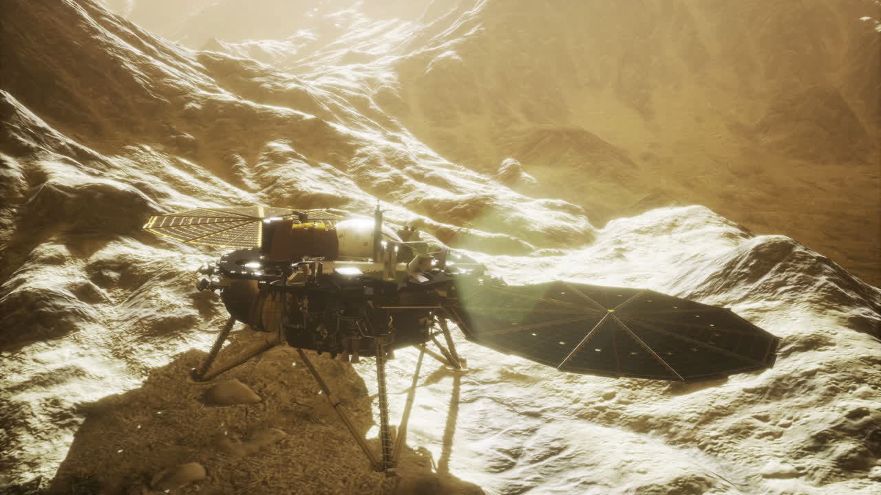 Mars insight spacecraft explores martian surface to gather scientific data