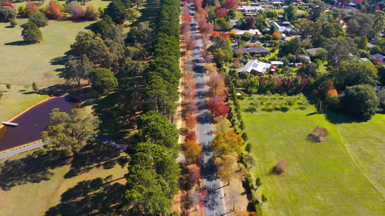 Drone flying over the main road of Honour Avenue