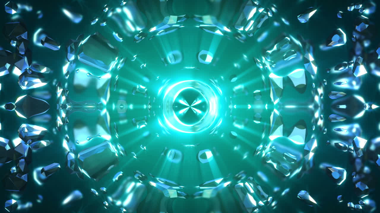 Abstract Geometric Crystal Light Pattern