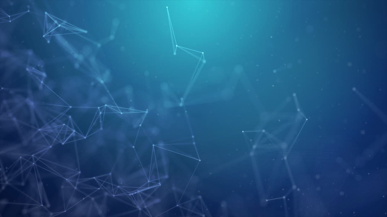 233 dark blue geometric abstract connected line and dots seamless loop background scientific concept