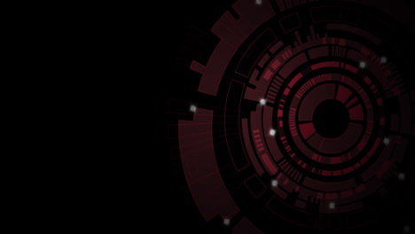 animation of scope scanning and digital data processing over black background