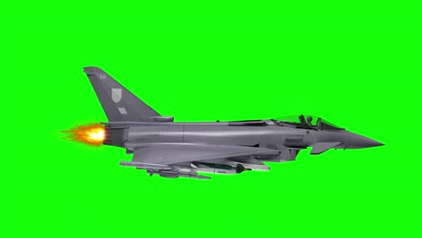 jet fighter  in flight on green screen stock video looped 4k