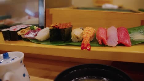 4k gourmet sushi restaurant, special course at toyosu markets japan